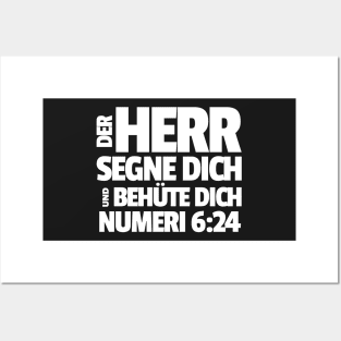 Numbers 6-24 Lord Bless You Keep You German Posters and Art